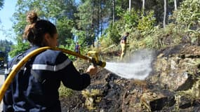 Intervention des pompiers près de Bessèges dans le Gard, le 8 juillet 2022