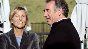 François Bayrou et Marielle de Sarnez le 29 septembre 2012 à Guidel dans le Morbihan