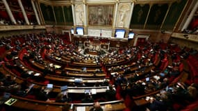 Vue générale de l'hémicycle de l'Assemblée nationale, le 7 novembre 2023 à Paris