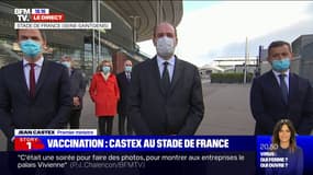 Jean Castex à propos du vaccinodrome du Stade de France: "Ce centre va vacciner environ 10.000 personnes par semaine"