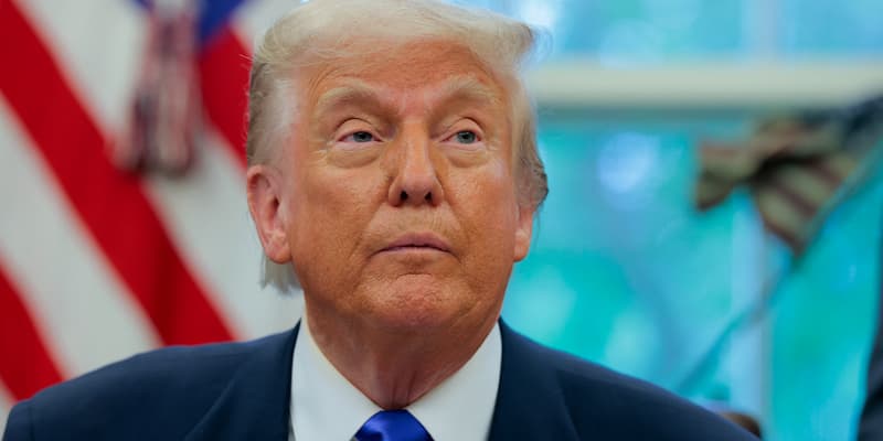 Le président américain Donald Trump le 6 mai 2025 à la Maison Blanche