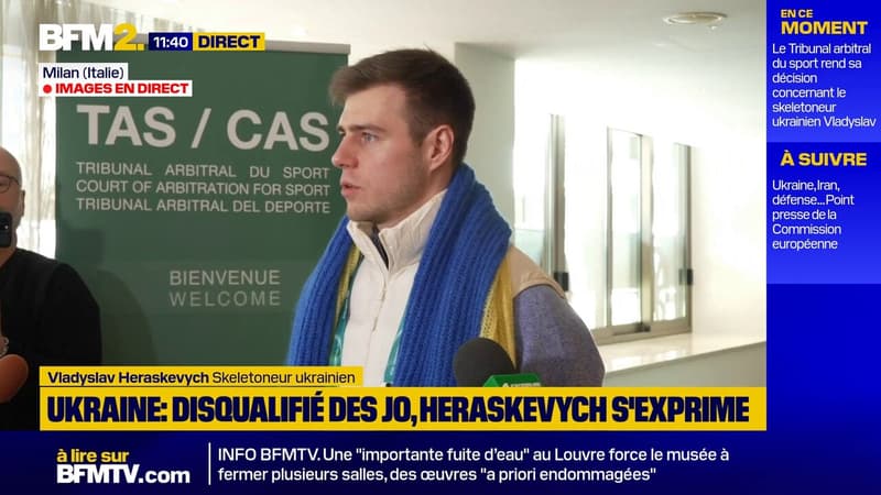 Disqualifié des JO, l'Ukrainien Vladyslav Heraskevych dit n'avoir "aucun regret"