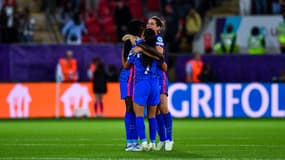 Les Bleues face à la Belgique à l'Euro 2022.