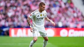 Franco Mastantuono lors du match Atlético-Real Madrid (5-2, Liga), le 27 septembre 2025