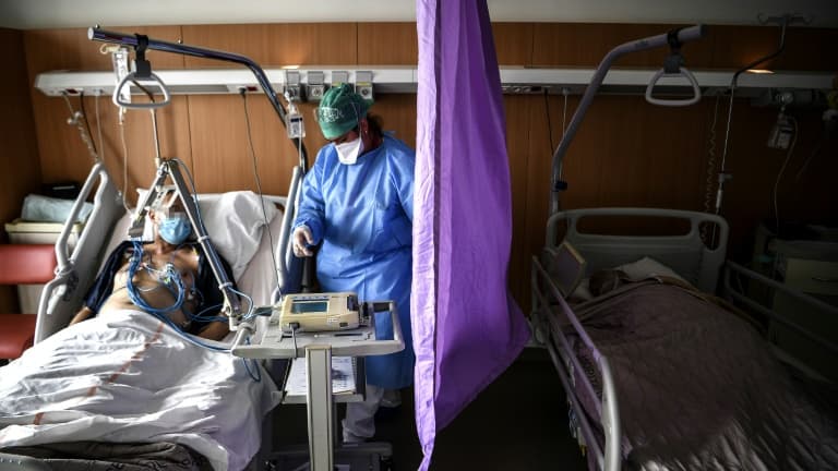 A l'hôpital de Gonesse (Val-d'Oise), le 22 octobre 2020. "On peut constater l'accélération du nombre de malades" admis dans l'établissement, s'inquiète le directeur Jean Pinson