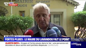 Inondations dans le Var: "Une catastrophe choquante d'une grande ampleur", déclare Gil Bernardi, maire du Lavandou 