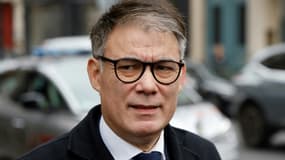 Le premier secrétaire du PS Olivier Faure le 20 février 2025 à Paris 