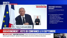Discours de rentrée: "Chacun va être placé devant sa responsabilité, le gouvernement prend les siennes pour clarifier les choses", assure le Premier ministre, François Bayrou