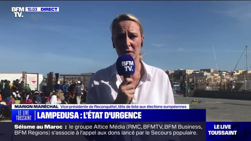 Marion Maréchal à Lampedusa: 