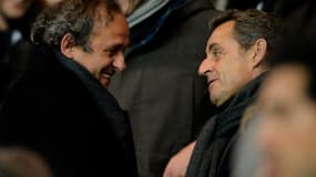 Michel Platini et Nicolas Sarkozy en 2015 
