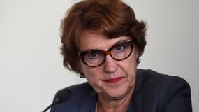 Annie Genevard, députée LR du Doubs, nouvelle ministre de l'Agriculture du gouvernement Barnier, lors d'une conférence de presse du parti Les Républicains à Biarritz (Pyrénées-Atlantiques), le 16 septembre 2022.