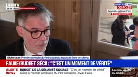 En cas de rejet du budget de la Sécurité sociale, Olivier Faure (PS) estime que "ce sera un échec personnel" 