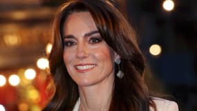 La princesse de Galles à l'Abbaye de Westminster, à Londres, le 8 décembre 2023, pour assister au service de chants « Together At Christmas »