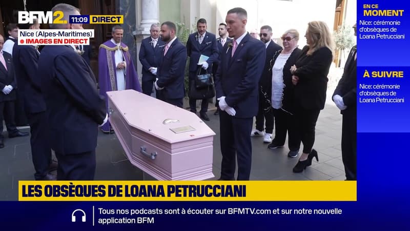 Le cercueil de Loana Petrucciani arrive à la cathédrale Sainte-Réparate de Nice