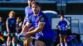 Antoine Dupont à l'entraînement du XV de France, octobre 2022