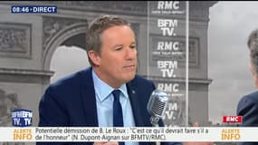 Nicolas Dupont-Aignan face à Jean-Jacques Bourdin en direct