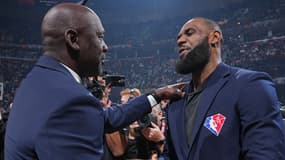 Michael Jordan et LeBron James au All Star Game de la NBA - le 20/02/2022
