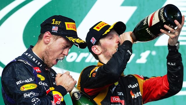 Sebastian Vettel et Romain Grosjean