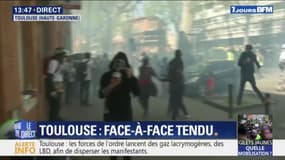 Gilets jaunes: la situation est toujours tendue à Toulouse entre manifestants et forces de l'ordre