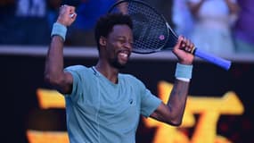 Gaël Monfils après sa victoire contre Taylor Fritz à l'Open d'Australie le 18 janvier 2025