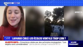 Léna Lazare (Youth for Climate) dit comprendre les activistes qui ont commis "des dégâts matériels" dans l'usine Lafarge