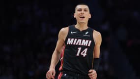 Tyler Herro lors d'un match NBA avec le Miami Heat - le 03/04/2025