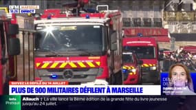 14-Juillet: les sapeurs-pompiers paradent à Marseille