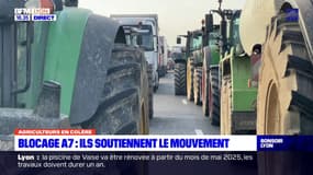 Blocage de l'A7: les routiers au soutien du mouvement des agriculteurs
