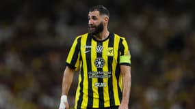 Le capitaine d'Al-Ittihad Karim Benzema face à Al-Nassr le 26 septembre 2025