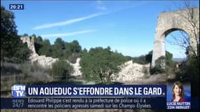 Un aqueduc s'est effondré dimanche soir à Comps dans le Gard