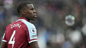 Le défenseur français de West Ham, Kurt Zouma, avant le match à domicile de la 26e journée de Premier League contre Newcastle, le 19 février 2022 au London Stadium