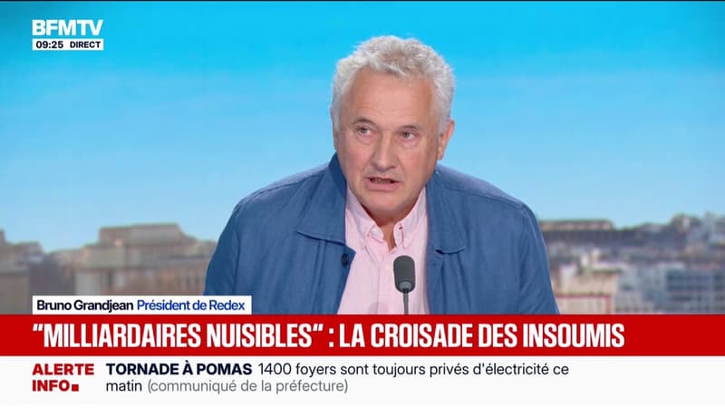"Un vocabulaire d'idéologie totalitaire": Bruno Grandjean, président de la société Redex, réagit aux propos de Manon Aubry comparant "les milliardaires" à des "nuisibles"
