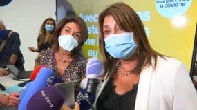 Michèle Rubirola et Martine Vassal à Marseille ce jeudi 27 août.