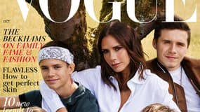 Victoria Beckham et ses enfants Brooklyn, Romeo, Cruz et Harper.