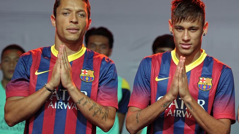 Adriano et Neymar en 2013