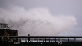 Des images de la tempête Eowyn aux Sables-d'Olonne (Vendée) le vendredi 24 janvier 2025.