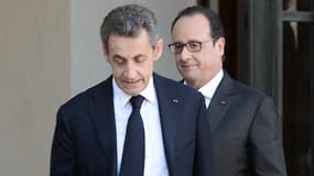 Nicolas Sarkozy et François Hollande, le 15 novembre 2015.