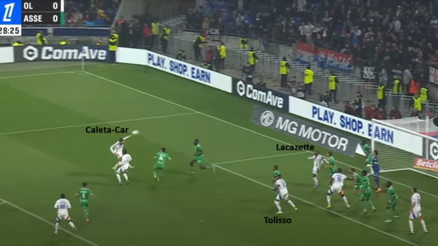 Le But de Lacazette lors du derby OL-ASSE، في 10 نوفمبر 2024.