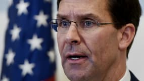 Le ministre américain de la Défense Mark Esper le 31 octobre 2019 lors d'une conférence de presse au Pentagone à Washington