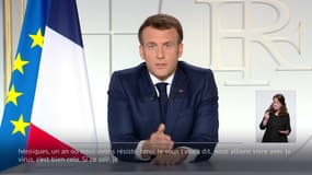 Emmanuel Macron lors de son allocution du 31 mars 2021