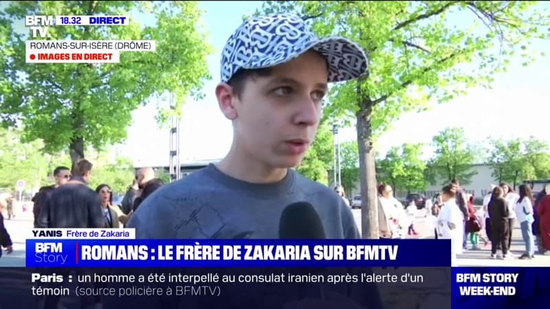 Marche blanche à Romans-sur-Isère: Je suis très touché par le nombre de personnes qui sont venues ici, réagit le frère de Zakaria, tué dans le quartier de la Monnaie le 9 avril dernier
