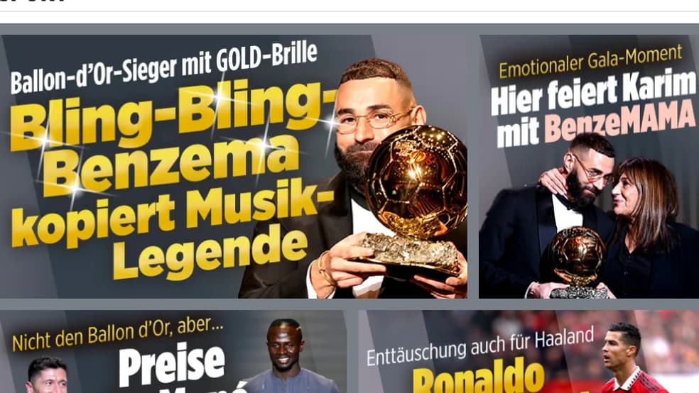 Le site internet de Bild Le site internet de Bild