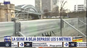 Crue de la Seine : des barrières anti-inondations installées à Paris