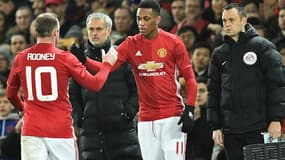 Wayne Rooney, José Mourinho et Anthony Martial