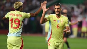Lamine Yamal et Mikel Merino lors de Turquie-Espagne, le 7 septembre 2025