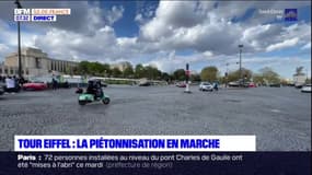 Paris: la piétonnisation autour de la Tour Eiffel en marche