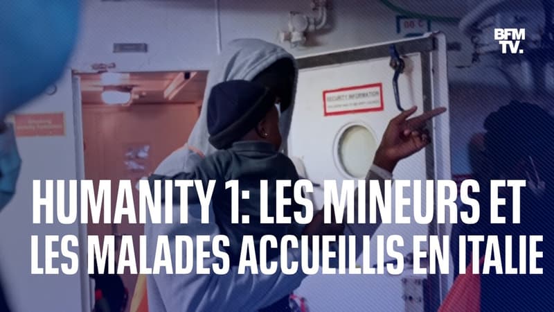 Migrants à bord du navire Humanity 1: les mineurs et les adultes malades accueillis en Italie