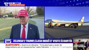 "Ça ne s'est pas passé comme prévu": la réaction de Donald Trump après son échange tendu avec Volodymyr Zelensky