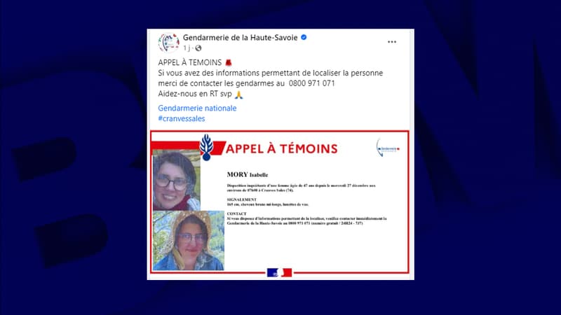 Haute-Savoie: un appel à témoins lancé après la disparition d'une femme de 47 ans