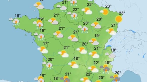 Météo du mardi 13 mai 2025 après-midi, selon Météo-France Météo du mardi 13 mai 2025 après-midi, selon Météo-France